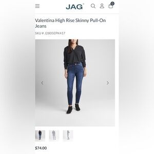 JAG Valentina High Rise Skinny Pull-On Jeans